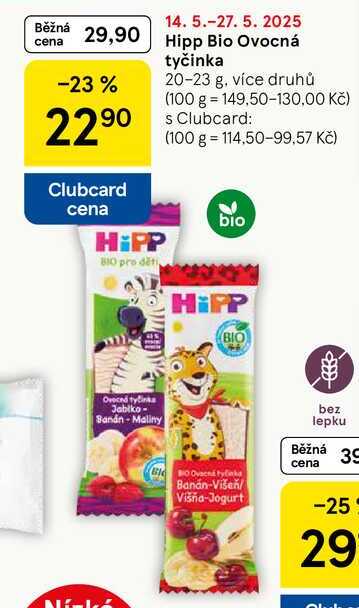 HiPP BIO ovocná tyčinka, 20-23 g, více druhů  