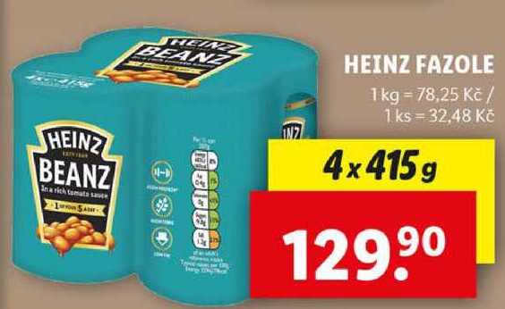 HEINZ FAZOLE, 4x 415 g