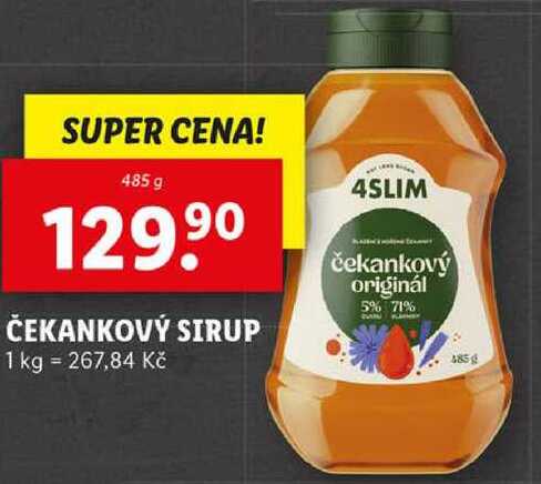 ČEKANKOVÝ SIRUP, 485 g 