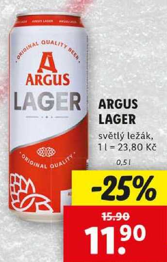 ARGUS LAGER, 0,5 l