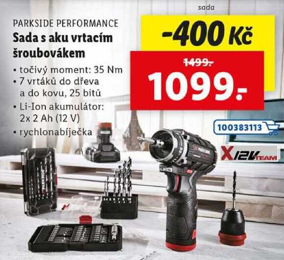 Sada s aku vrtacím šroubovákem 