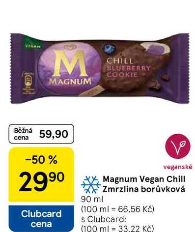 Magnum Vegan Chill Zmrzlina borůvková, 90 ml