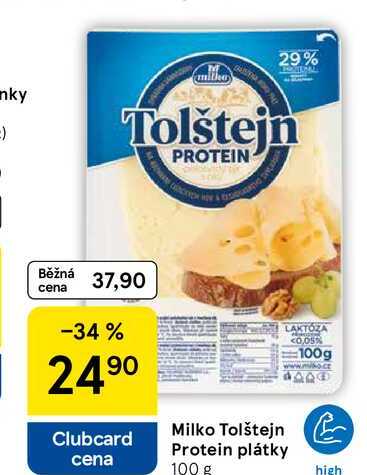 Milko Tolštejn Protein plátky, 100 g 