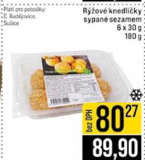 Rýžové knedličky sypané sezamem 6x30g 180 g