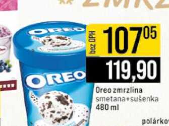 Oreo zmrzlina smetana sušenka 480 ml 