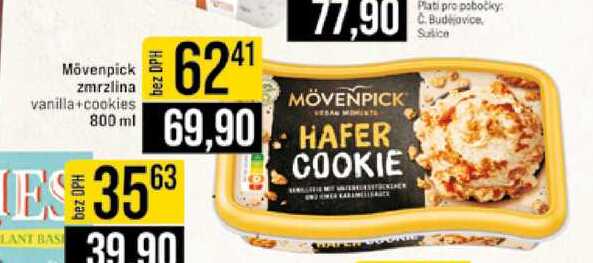 Mövenpick zmrzlina vanilla+cookies 800 ml 