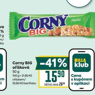 Corny BIG oříšková 50 g
