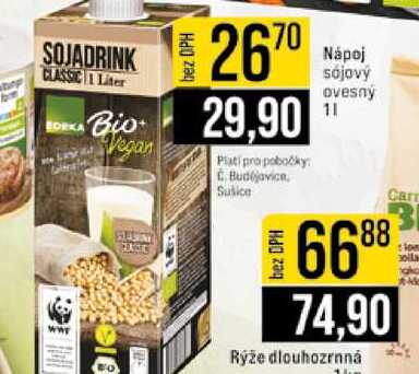 Nápoj sojový ovesný 1l