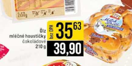 Olz mléčné houstičky čokoládové 210 g 
