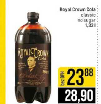 Royal Crown Cola classic no sugar 1,33l