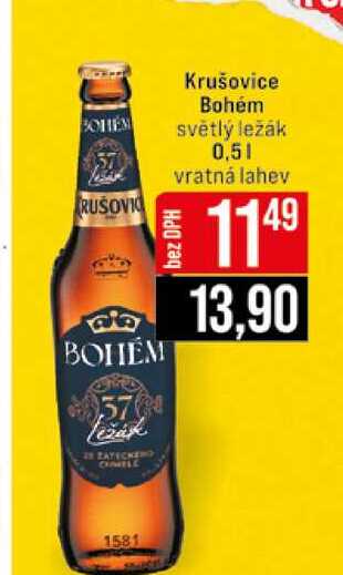 Krušovice Bohém světlý ležák 0,5l