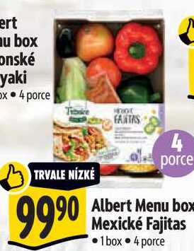 Albert Menu box Mexické Fajitas 