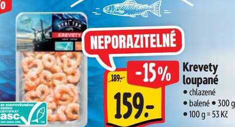 Krevety loupané, 300 g