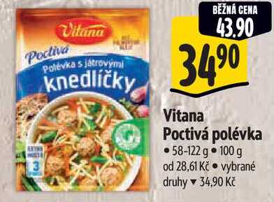 Vitana Poctivá polévka, 58-122 g 