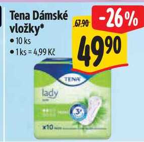 Tena Dámské vložky, 10 ks