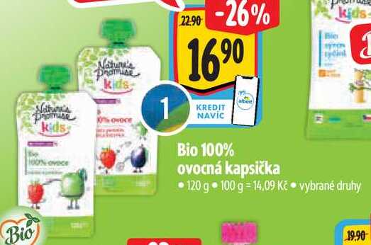 Bio 100% ovocná kapsička, 120 g