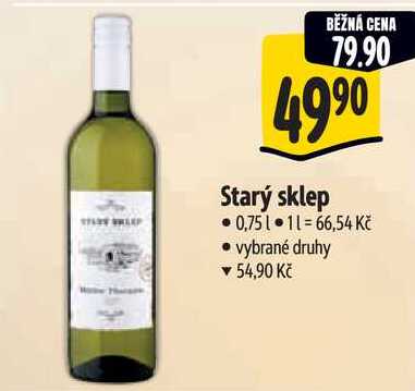 Starý sklep, 0,75 l 
