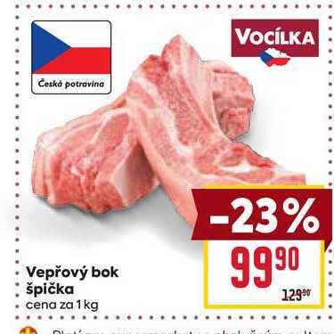 Vepřový bok špička cena za 1 kg 