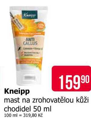Kneipp mast na zrohovatělou kůži chodidel 50 ml 