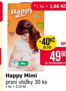 Happy Mimi prsní vložky 30 ks 