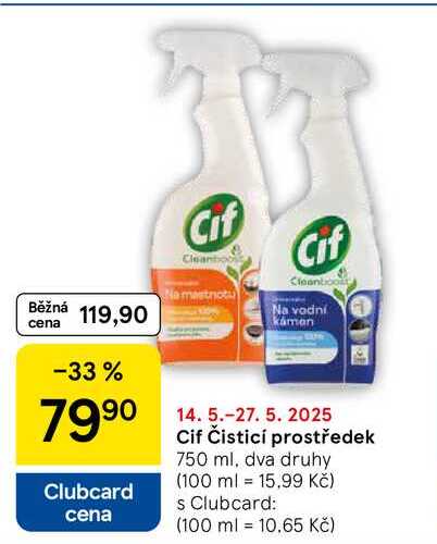 Cif Čisticí prostředek, 750 ml, dva druhy 