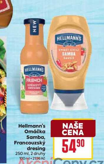 Hellmann's Omáčka Samba, Francouzský dresing 250 ml