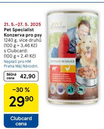Pet Specialist Konzerva pro psy, 1240 g 