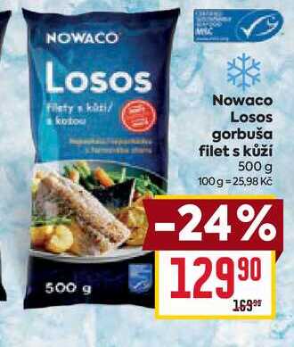 Nowaco Losos gorbuša filet s kůží 500 g