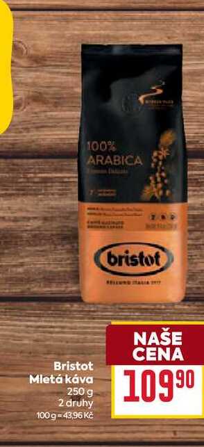 Bristot Mletá káva 250 g