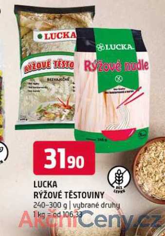 Lucka rýžové těstoviny 240-300 g vybrané druhy 