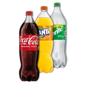 COCA COLA, FANTA, SPRITE, KINLEY