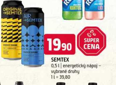 Semtex 0,5l energetický nápoj vybrané druhy 