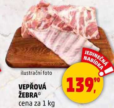 VEPŘOVÁ ŽEBRA, 1 kg 