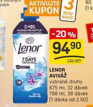 LENOR AVIVÁŽ vybrané druhy 675 ml