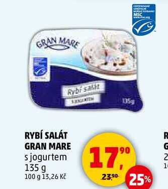 RYBÍ SALÁT GRAN MARE s jogurtem, 135 g  