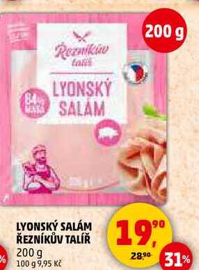LYONSKÝ SALÁM ŘEZNÍKŮV TALÍŘ, 200 g 