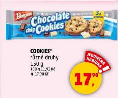 COOKIES různé druhy, 150 g  
