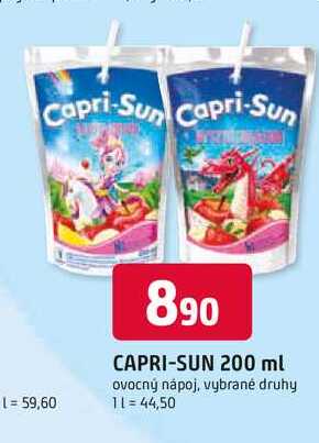 Capri-Sun 200 ml ovocný nápoj, vybrané druhy 