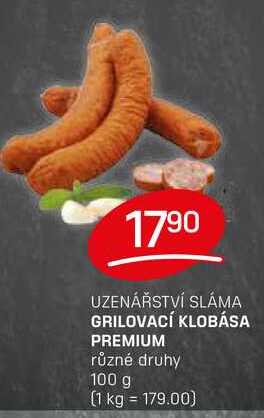 GRILOVACÍ KLOBÁSA PREMIUM různé druhy 100g 