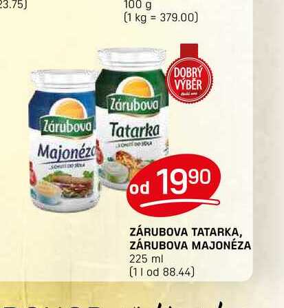 ZÁRUBOVA TATARKA, ZÁRUBOVA MAJONÉZA 225 ml 