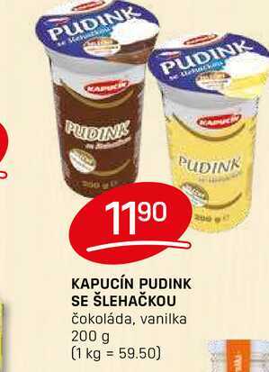 KAPUCÍN PUDINK SE ŠLEHAČKOU čokoláda, vanilka 200 g 