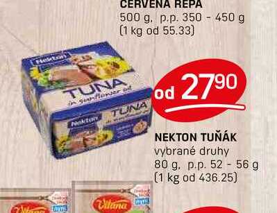 NEKTON TUŇÁK vybrané druhy 80 g. p.p. 52- 56 g 