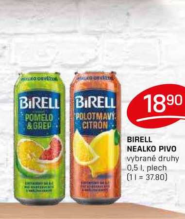BIRELL NEALKO PIVO vybrané druhy 0,5 1, plech 