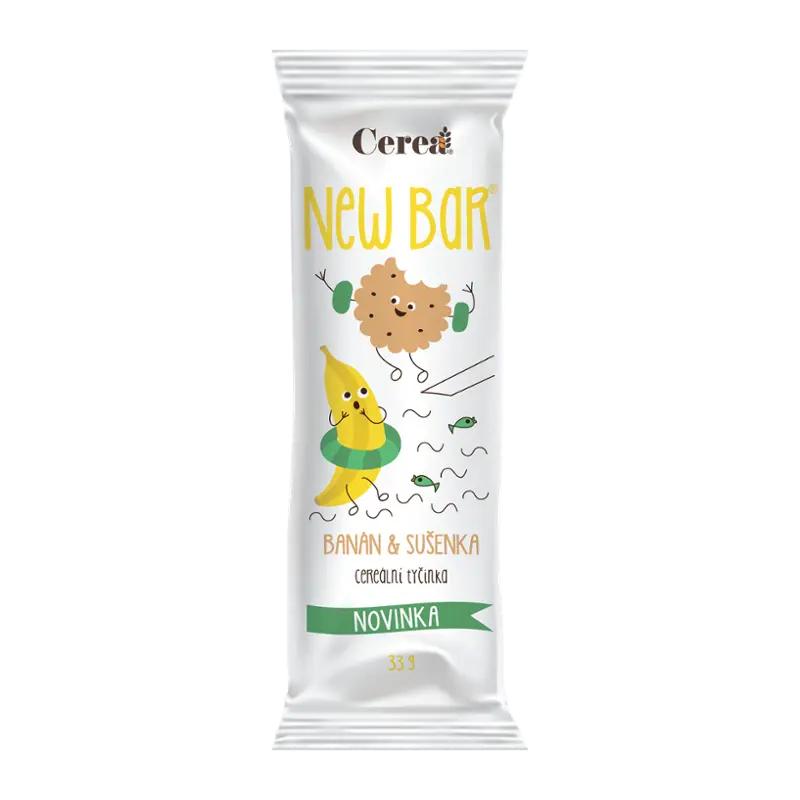 Cerea Cereální sušenka NEW BAR banán & sušenka, 33 g