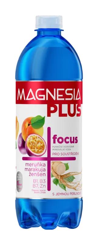 Magnesia Ochucená minerální voda Focus meruňka, marakuja a ženšen, 700 ml