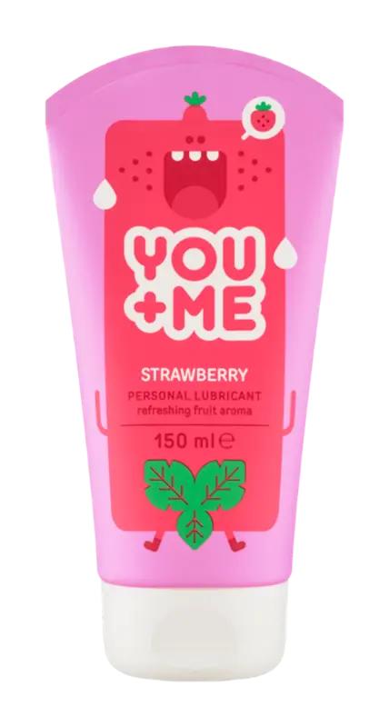 YOU & ME Lubrikační gel s vůní jahody, 150 ml
