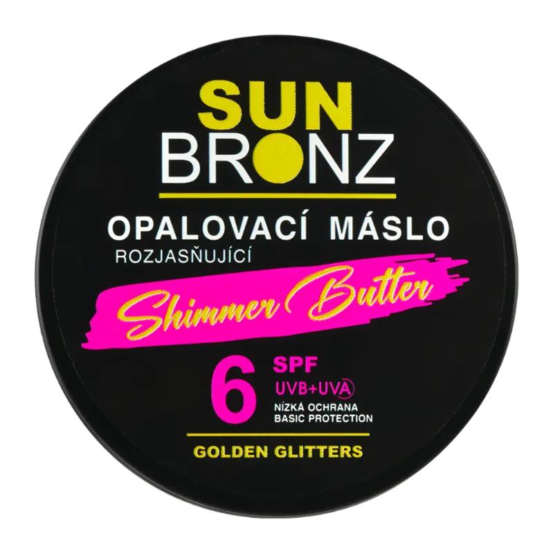 Sun Bronz Opalovací máslo s třpytivým efektem SPF 6, 100 ml