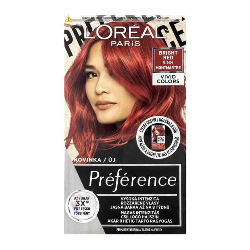 L'Oréal Barva na vlasy Préférence Vividis 8.624 bright red, 1 ks