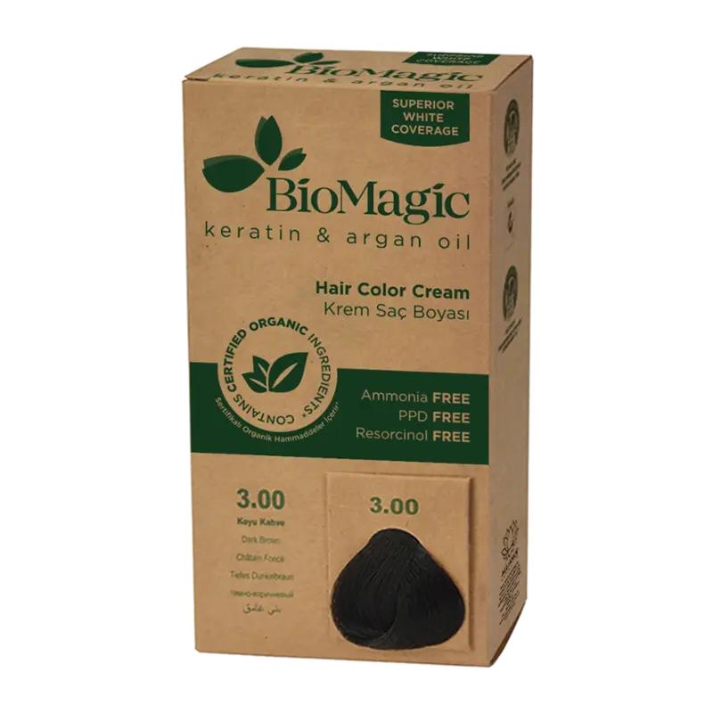 BioMagic Barva na vlasy Color Cream 3.00 Dark Brown, 1 ks