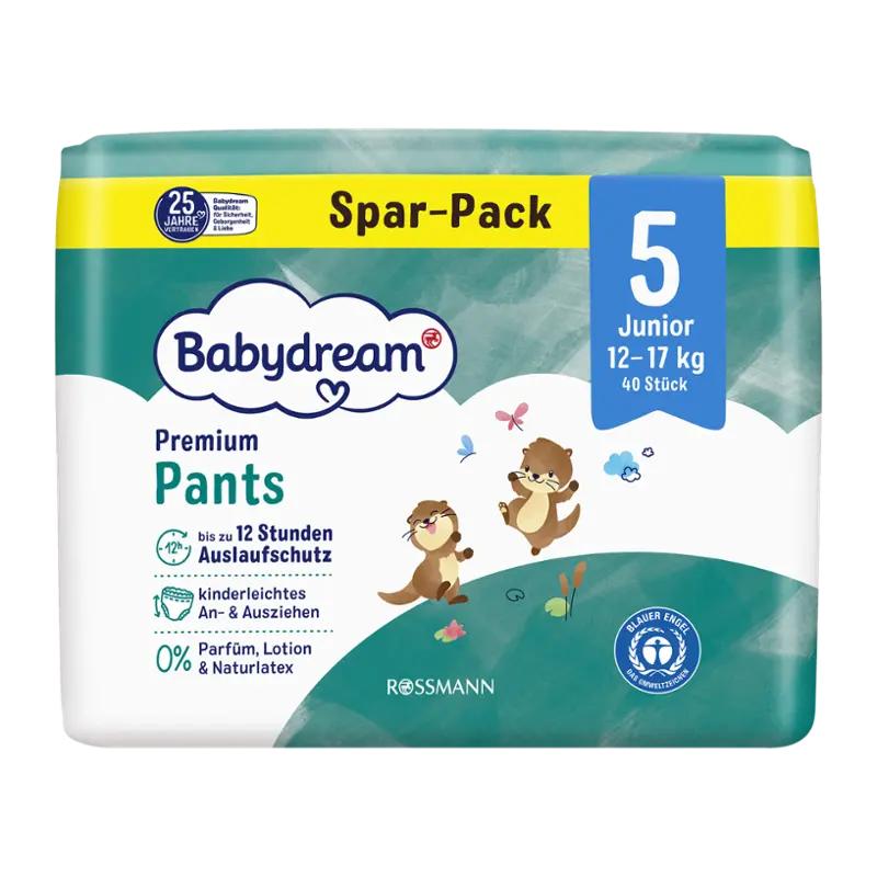 Babydream Plenkové kalhotky Premium Junior 12-17 kg vel. 5, 40 ks